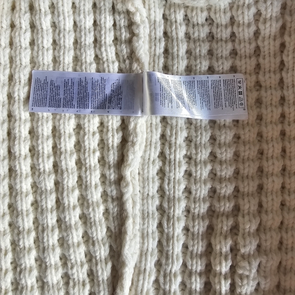Maje Nordic Fair Isle Chunky Knit Wool Blend Cardigan Oversized Cozy Luxury S/M - Picture 12 of 13